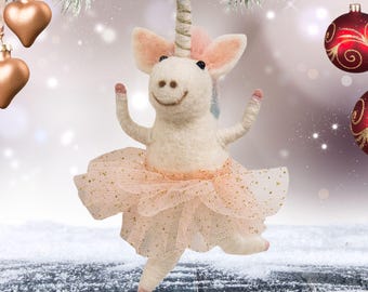 Unicorn, Felt Ornaments, Animals,  Christmas Tree, Felt Gifts