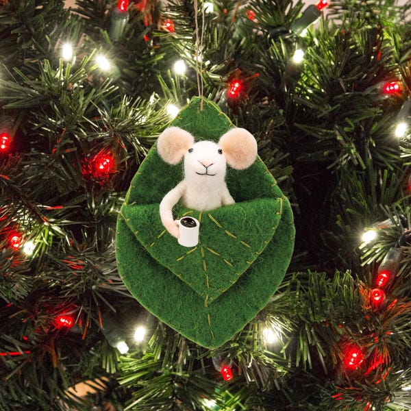 Felt Ornament, Felt Mouse, Felt Mouse Ornament, Felt Animal, Felt Christmas Ornament, Felt Animal Ornament, Mouse Ornament, Christmas Mouse