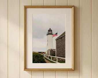 Scituate Lighthouse Print | Massachusetts Coastal Photography | New England Wall Art