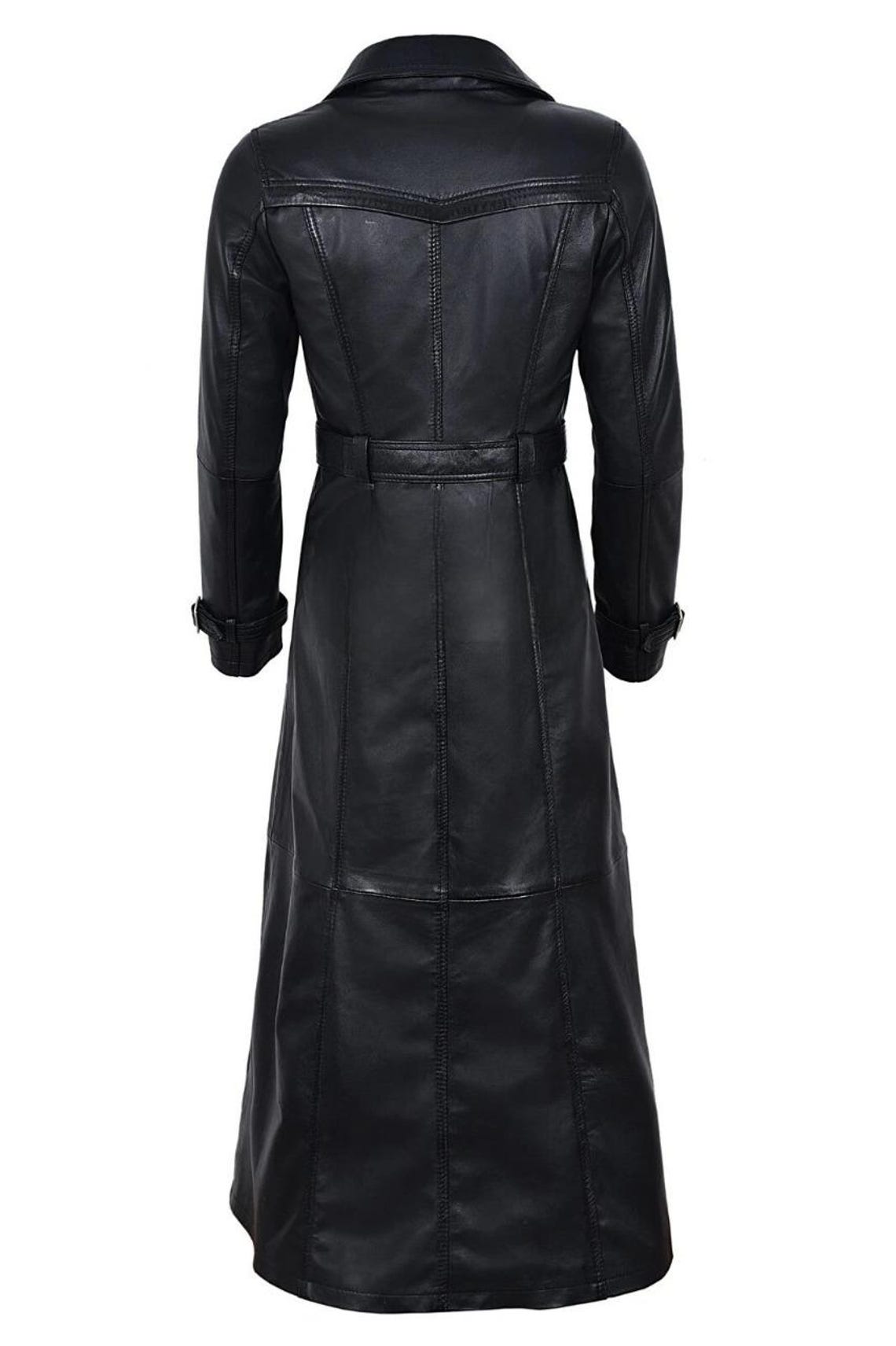 Women's Cowhide Leather Trench Coat ASH ASHLAY Women's Genuine