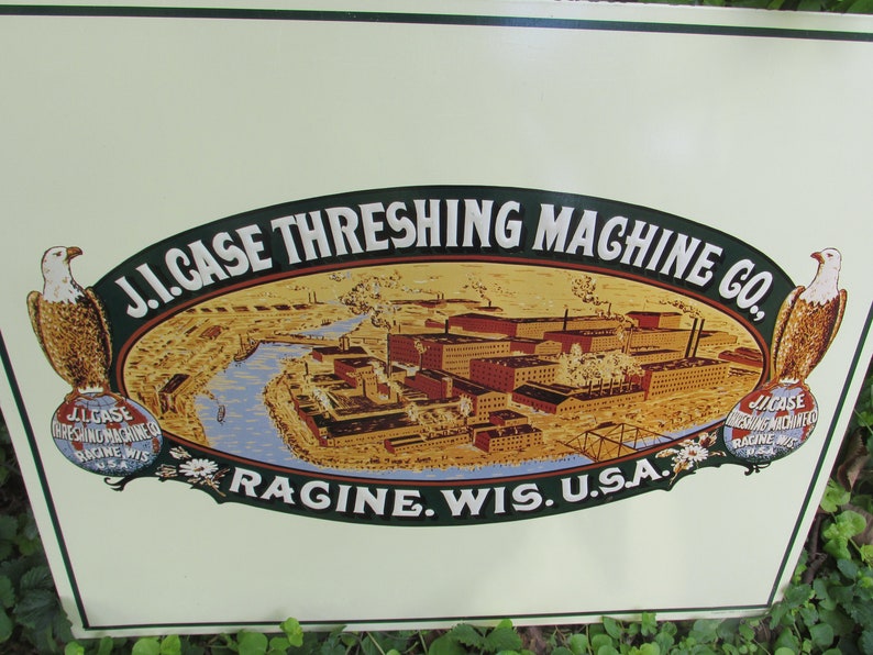 SALE J I Case Threshing Machine Co Racine Wis USA Metal Sign | Etsy