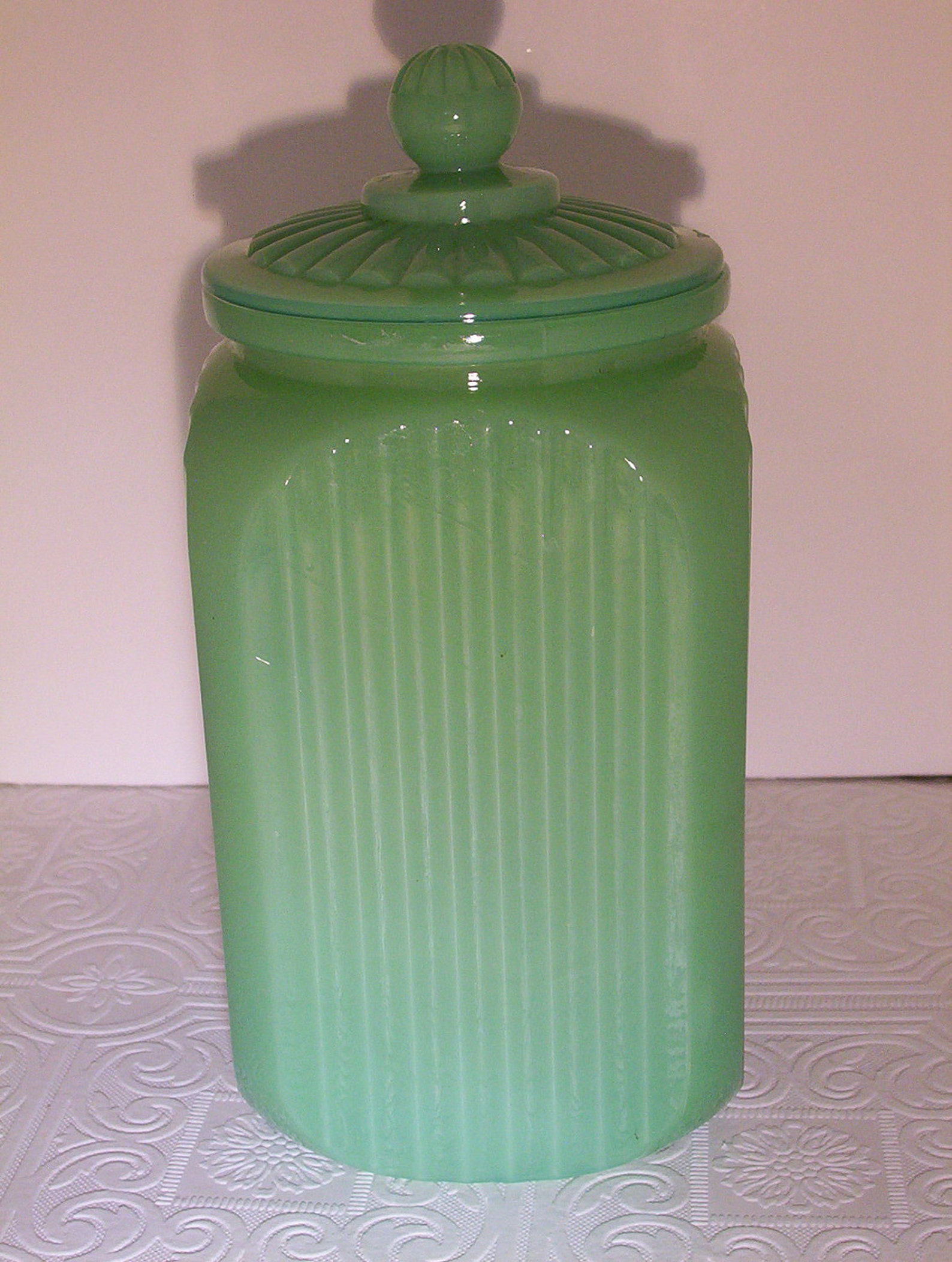 Vintage Hocking Jadeite Jadite Coffee Canister Not a repro Etsy
