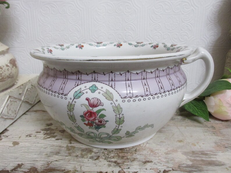 SALE Antique Chamber Pot Planter Whieldon Ware Connaught F Etsy