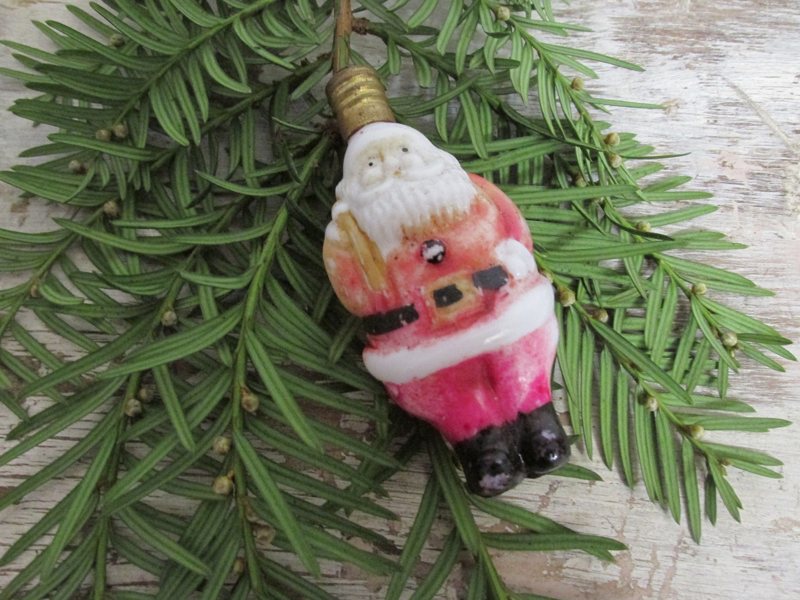 SANTA LIGHT BULB Vintage 3 3.5 Etsy