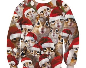 Unique Funny Holiday Sweater for Hilarious Xmas Parties, Weird Festive Gag Gift Sweatshirt