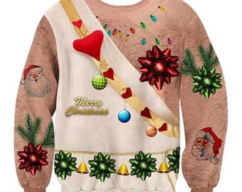 Cupid Christmas Sweatshirts for Men and Women, Funny Holiday Pullover Sweaters, Playful Festive Graphic