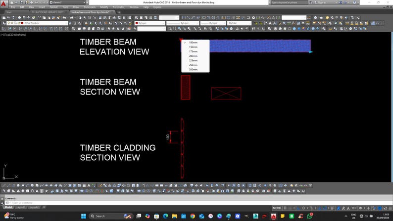 Autocad Timber Blocks: Section & Elevation Details (DWG, DXF) - Etsy