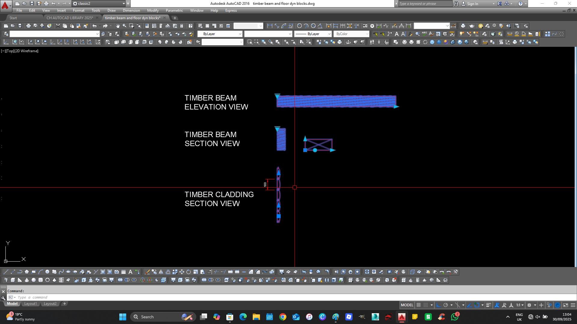 Autocad Timber Blocks: Section & Elevation Details (DWG, DXF) - Etsy