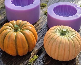 Moule à bougie citrouille, moule en silicone citrouille, moule à bougie récolte d'automne, moule à cire légumes d'automne, décoration d'Halloween et de Thanksgiving
