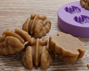 Moule en silicone pour mini-noix, moule pour aliments de maison de poupée, moule miniature pour noix, moule pour pâte polymère, moule pour breloques en résine, matériel de loisirs créatifs