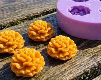 Moule en silicone miniature pour fleur de souci, petit moule floral pour maison de poupée à l'échelle 1:6, moule en pâte polymère, moule pour breloque en résine, mini loisirs créatifs