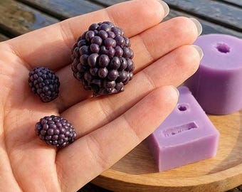 Moule miniature en silicone pour mûres, petit moule à fruits pour maison de poupée, moule à breloques en pâte polymère et résine, mini artisanat alimentaire bricolage