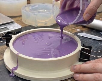Boîte à moules en silicone réutilisable avec fond, cadre de logement pour moule cylindrique, récipient pour la fabrication de moules en silicone, hauteurs 100, 125, 150 et 200 mm