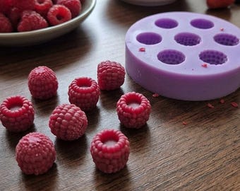 Moule miniature en silicone framboise, petit moule à fruits pour maison de poupée, moule à breloques en pâte polymère et résine, mini artisanat alimentaire bricolage