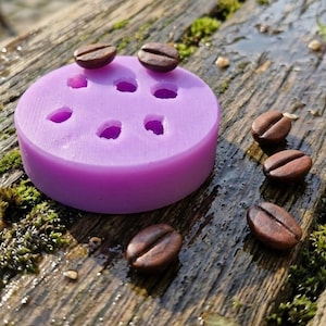 Miniatur Kaffeebohnen Silikonform, Maßstab 1: 6 Puppenhaus Form für Polymer-Ton und Epoxidharz, Mini Kaffeebohnen Silikonform