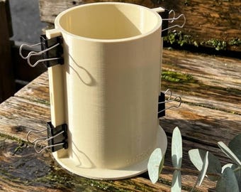 Boîte de moule en silicone réutilisable, cadre de boîtier de moule cylindrique pour la fabrication de moules en silicone, 3 hauteurs 100 125 150 mm