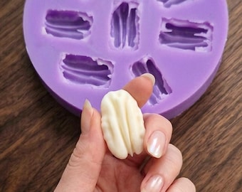 Pecans 8-Cavity Silicone Mold for Wax Melt Making, Candle Embeds, Soap Making, Doll House Miniature, Shape for Polymer Clay, Pecan nut mold