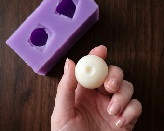 Blueberry 2-Cavity Silicone Mold for Wax Melt Making, Candle Embeds, Soap Making,Shape for Polymer Clay, Blueberry mold