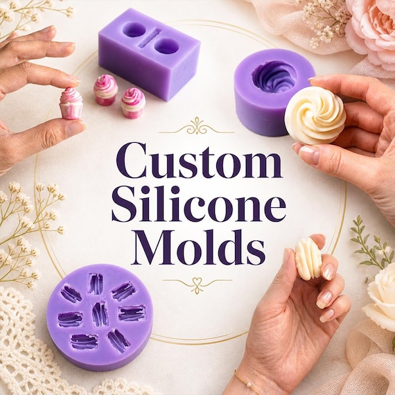 Custom Silicone Mold, Personalized Mold for Resin, Clay, Soap and Wax, Reusable Handmade Mold, DIY Craft Supply