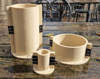 Återanvändbar silikonformlåda, cylinderformsram för silikonformtillverkning, 4 höjder 100 125 150 200 mm