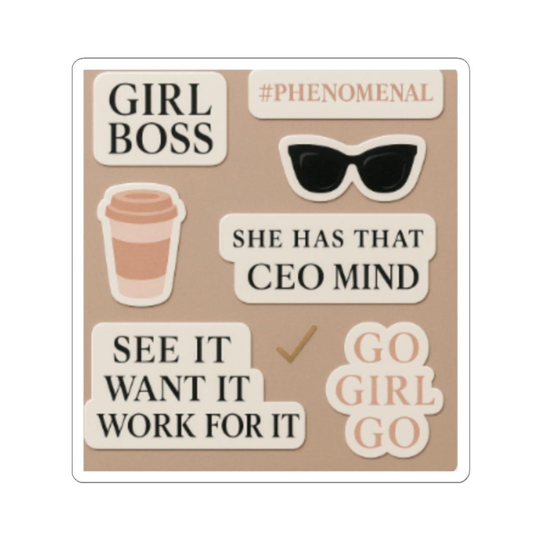 Girl Boss Vinyl Stickers | CEO Mindset, Laptop Decals - Etsy