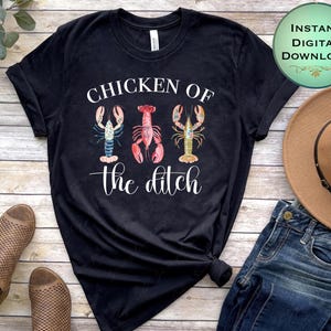 Pollo de la zanja PNG: Divertido diseño de cangrejo de río sureño (descarga digital)