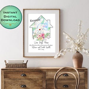 Custom New Home Map Art, Realtor Closing Gift or Our Firts Home (Digital Download)