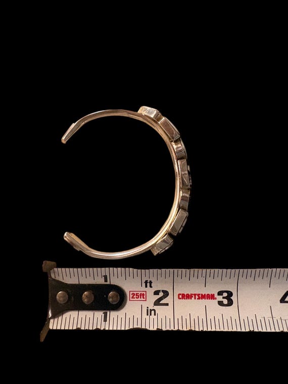 Running Bear Native 925 Silver Cuff Bracelet with… - image 5