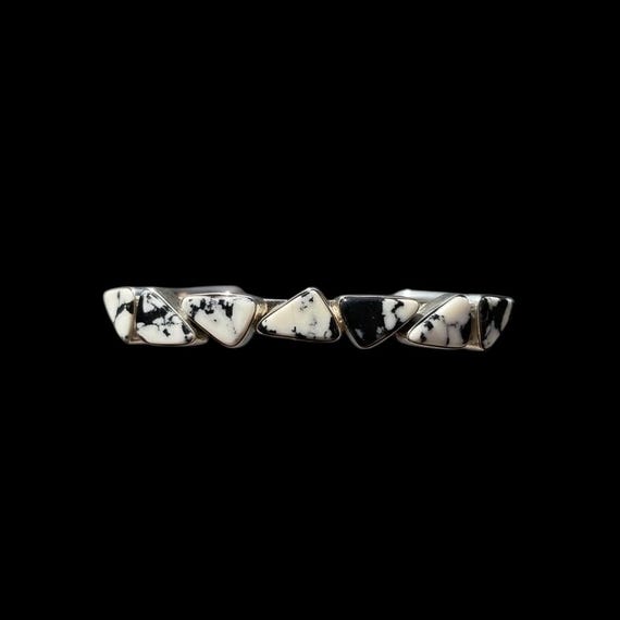 Running Bear Native 925 Silver Cuff Bracelet with… - image 1