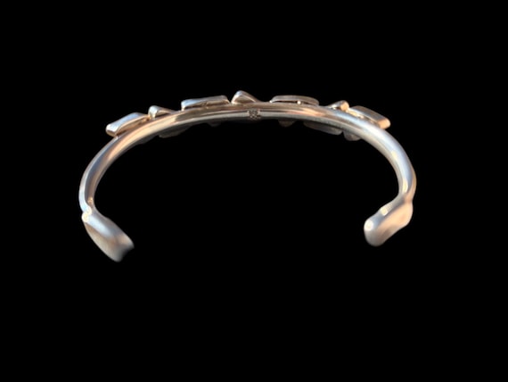 Running Bear Native 925 Silver Cuff Bracelet with… - image 4