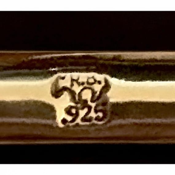 Running Bear Native 925 Silver Cuff Bracelet with… - image 6