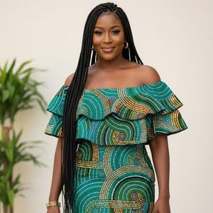 African Fitted Dress - Etsy