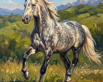 Hand-Painted Oil Painting, Mare Portrait from Photo, Stable Wall Art, Horse Owner Keepsake