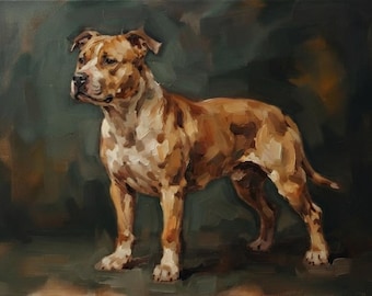 Custom Dog Oil Painting From Photo, Hand Painted Portrait, Pet Remembrance Gift