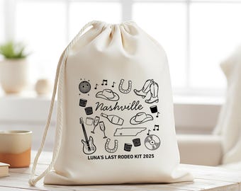 Personalisierte Nashville Bachelorette Party Geschenktasche: Last Rodeo Survival Kit