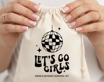 Disco Ball Party Favor Bag: Custom Bachelorette, Girls Trip Gift