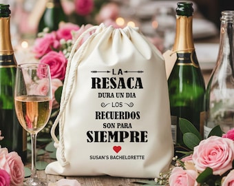 Personalisierte spanische Kater-Set-Beutel, Gastgeschenke, Baumwollbeutel mit Kordelzug, Erholungsbeutel, Anticruda Bolsas, Geschenkbeutel, Despedida de Soltera