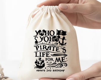Personalized Pirate Birthday Favor Bag | Kids Loot Bag
