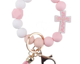 Cross KeyChain Wristlets; Pink or Green