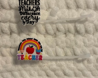 Teacher Straw Toppers; 10MM