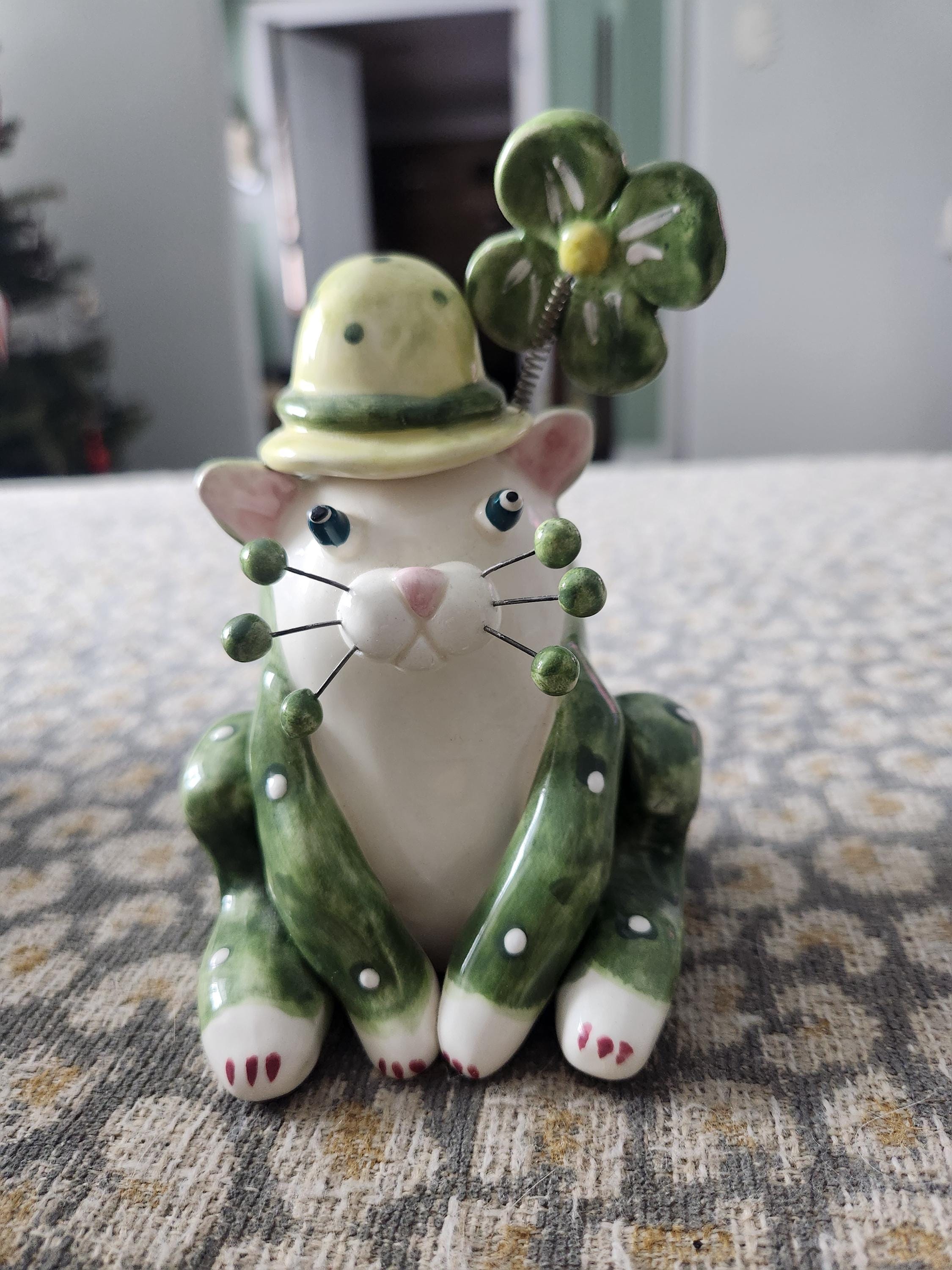 Lacombe Whimsiclay Cat Figurines - Etsy