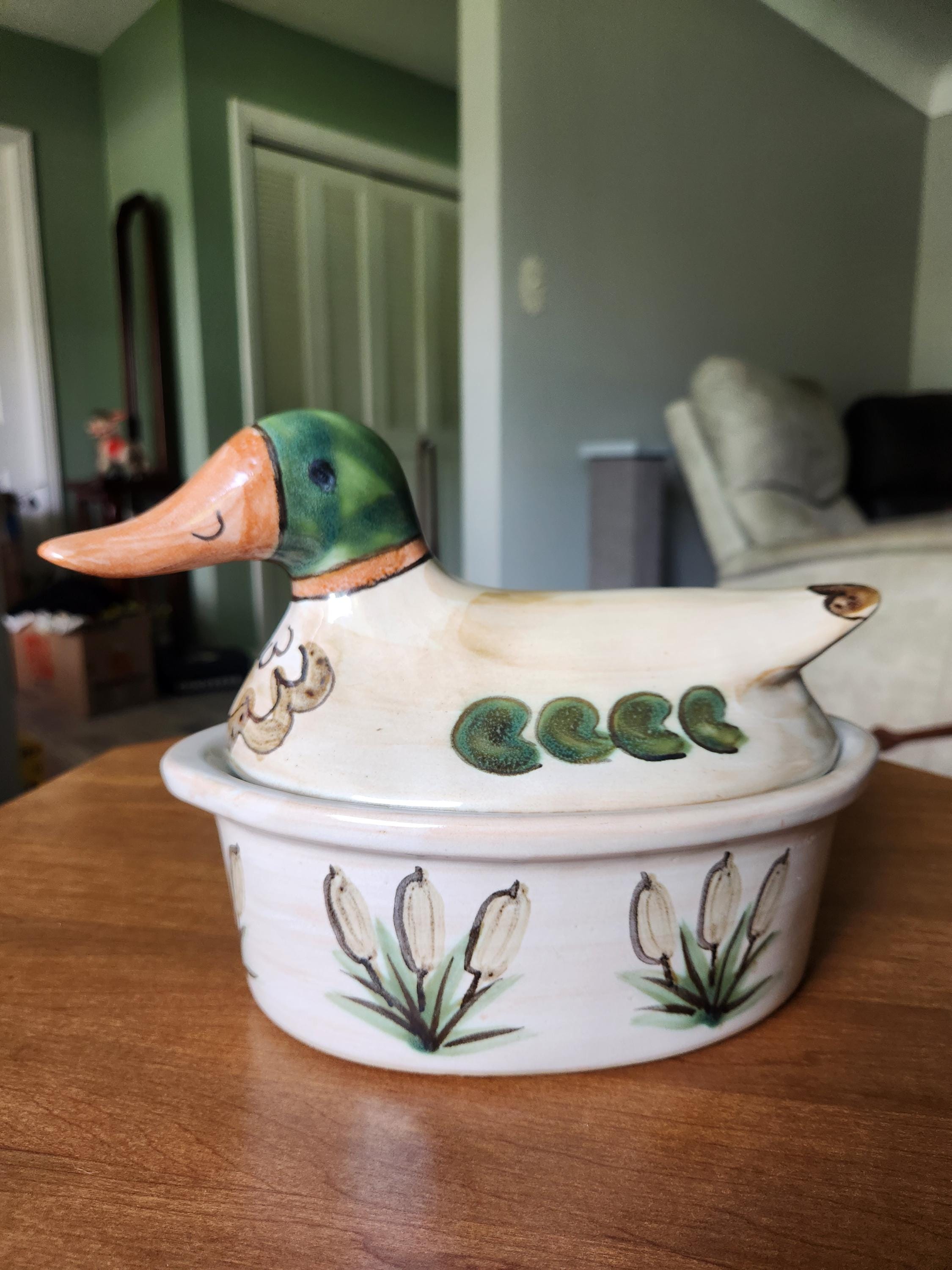Vintage Duck Casserole Dish - Etsy