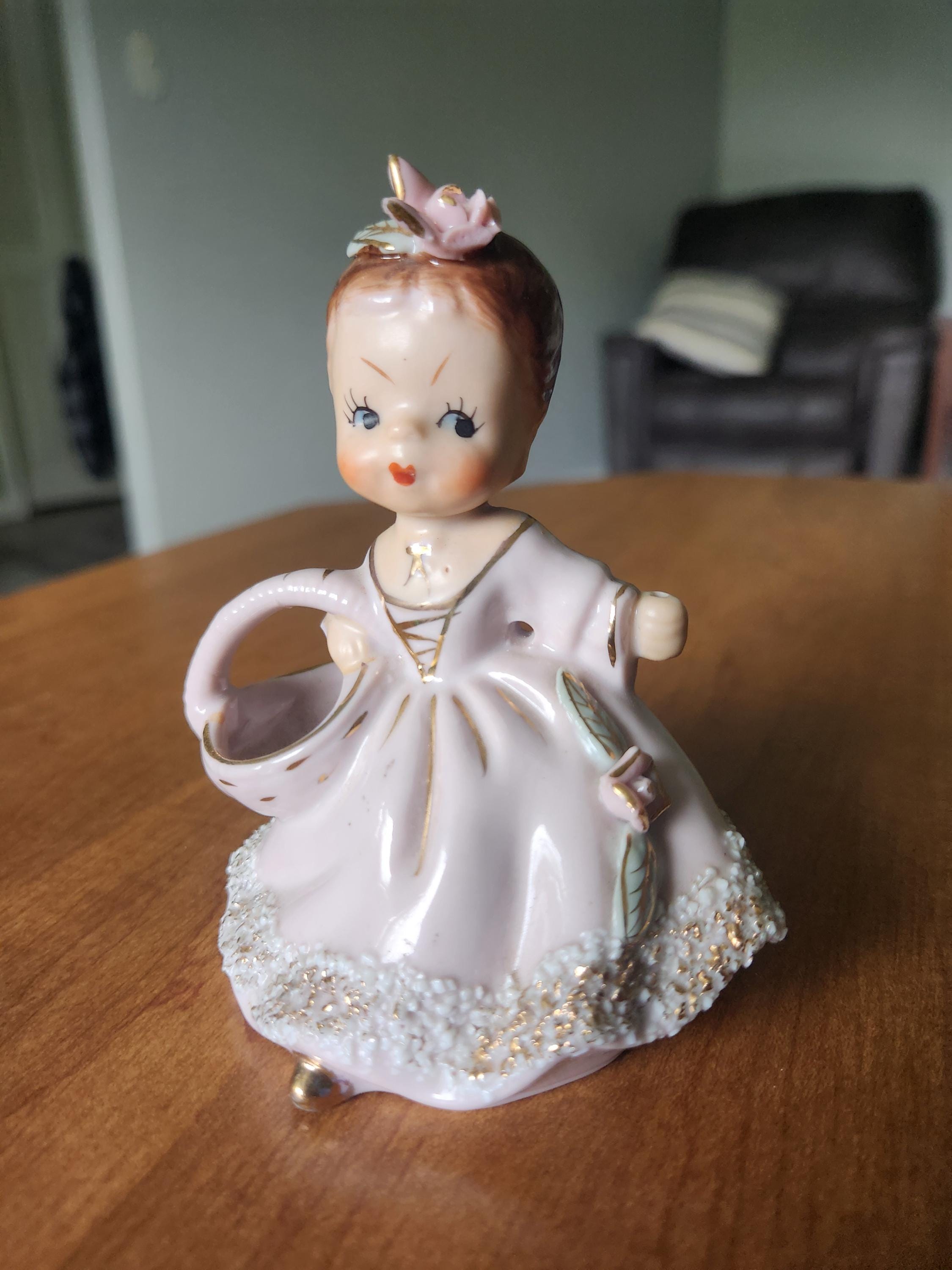 Porcelain Woman With Basket Figurine - Etsy