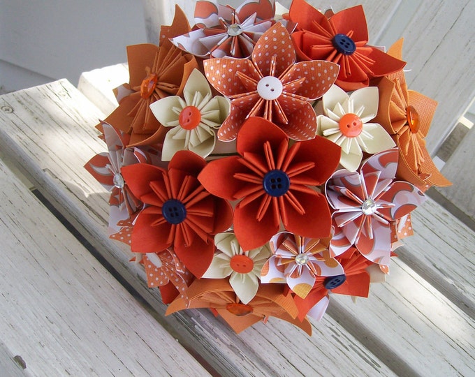 Custom Paper Wedding Flower Bouquet and Boutonniere Misssail Etsy