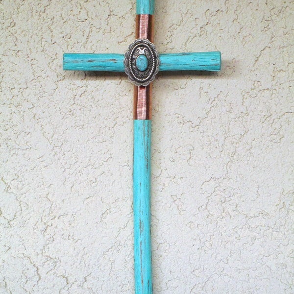 Saguaro Rib Cross ~ Western Cross~ Southwestern Cross ~ Rustic Wood Cross ~ Saguaro Cactus Rib Cross ~ Concho Cross ~Tucson Arizona