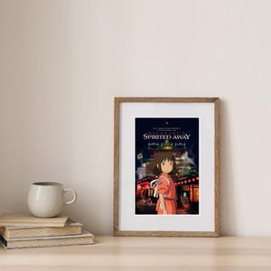 Spirited Away 2001 Movie Poster, Studio Ghibli Anime Wall Art, Hayao Miyazaki Fantasy Print, Japanese Bathhouse Decor image 5