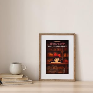Kiki’s Delivery Service 1989 Movie Poster, Studio Ghibli Anime Wall Art, Hayao Miyazaki Fantasy Print image 5