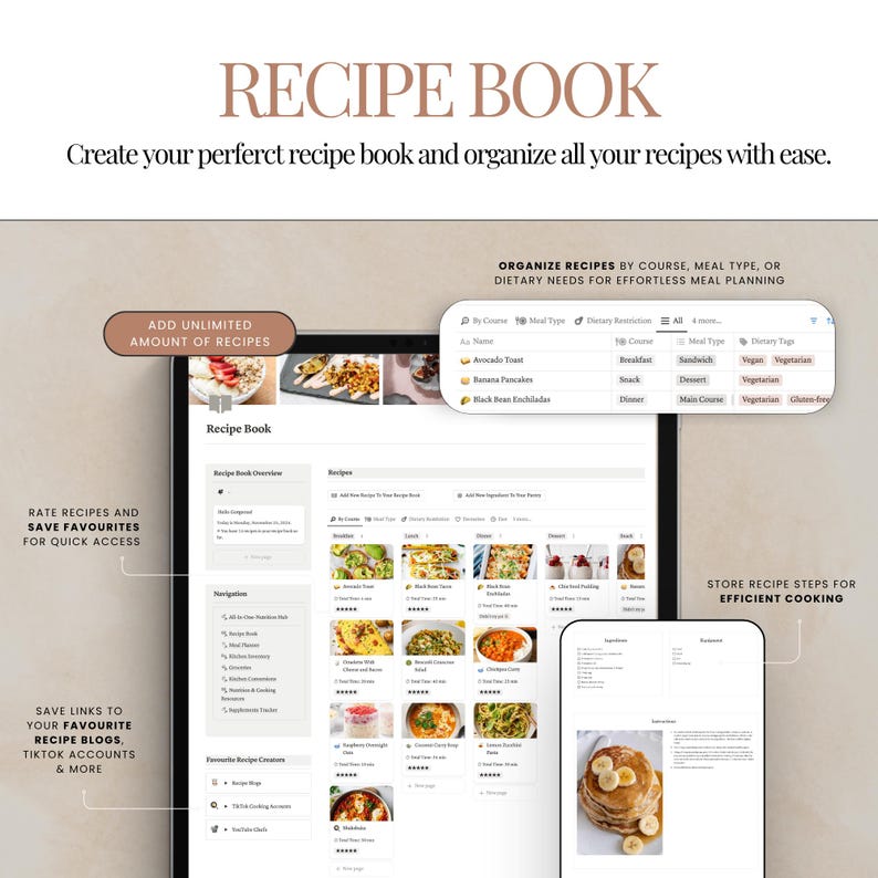 digital recipe book