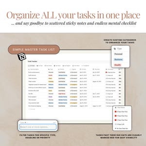 Task tracker Notion