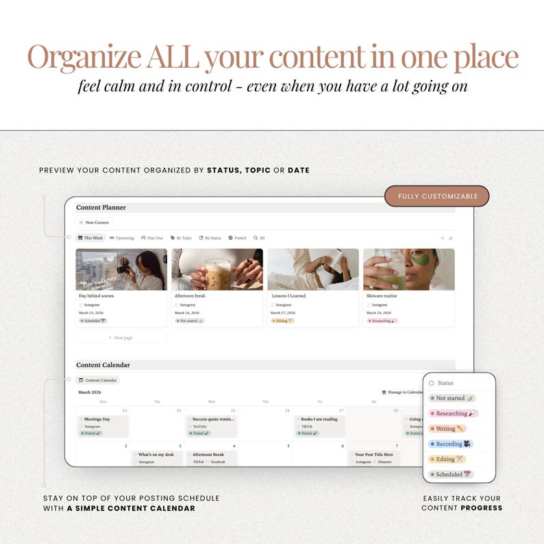 Content Creator Planner Notion